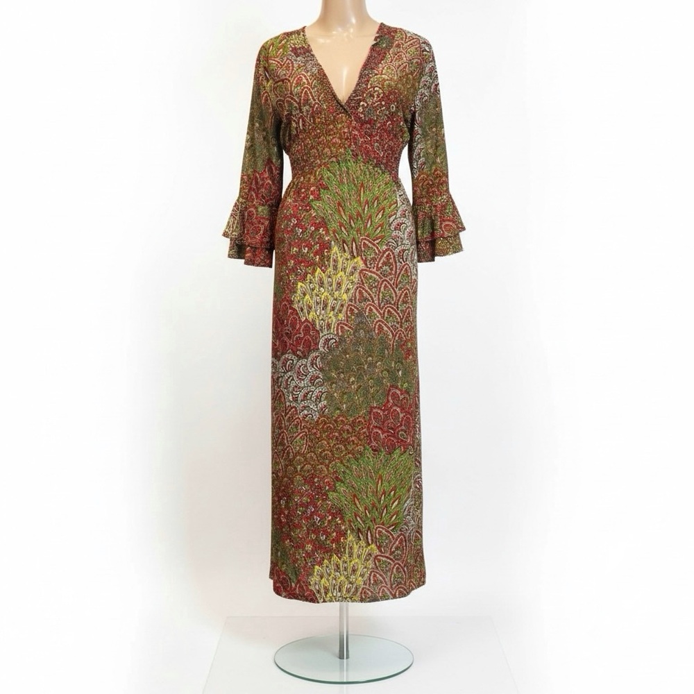 Seven Islands Multicolor Smocked Bohemian Maxi Dress